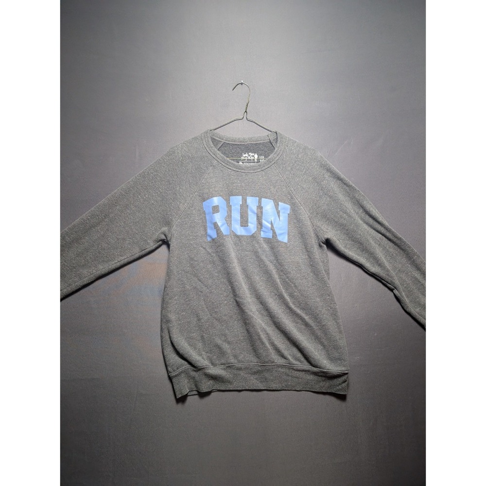 Sarah Marie RUN Sweatshirt Womens Medium Gray Heart on Your Sleeve Crewneck